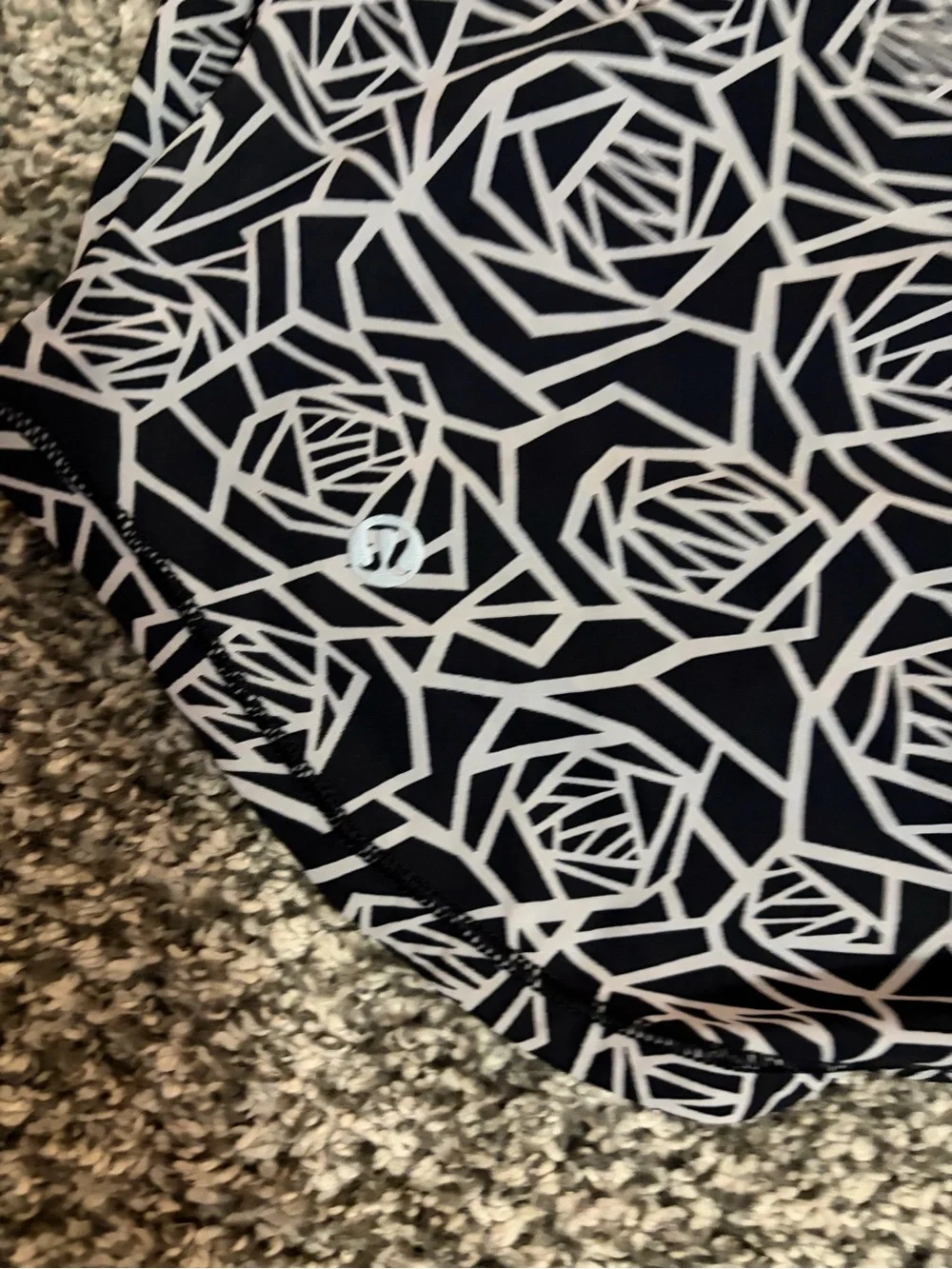 Lululemon Black & White Floral Pattern Dress